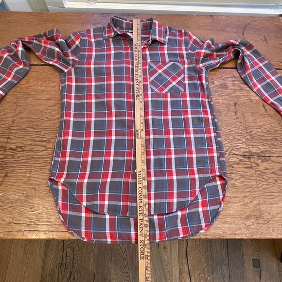 Denim and Supply Ralph Lauren - red/grey/blue button down flannel shirt, size M - Picture 8 of 13